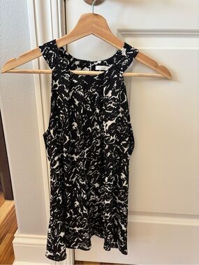 Violet & Claire Black and White Halter Tank Top